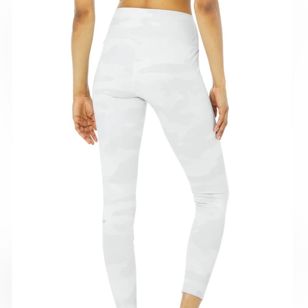 Alo White and Grey Camouflage Leggings